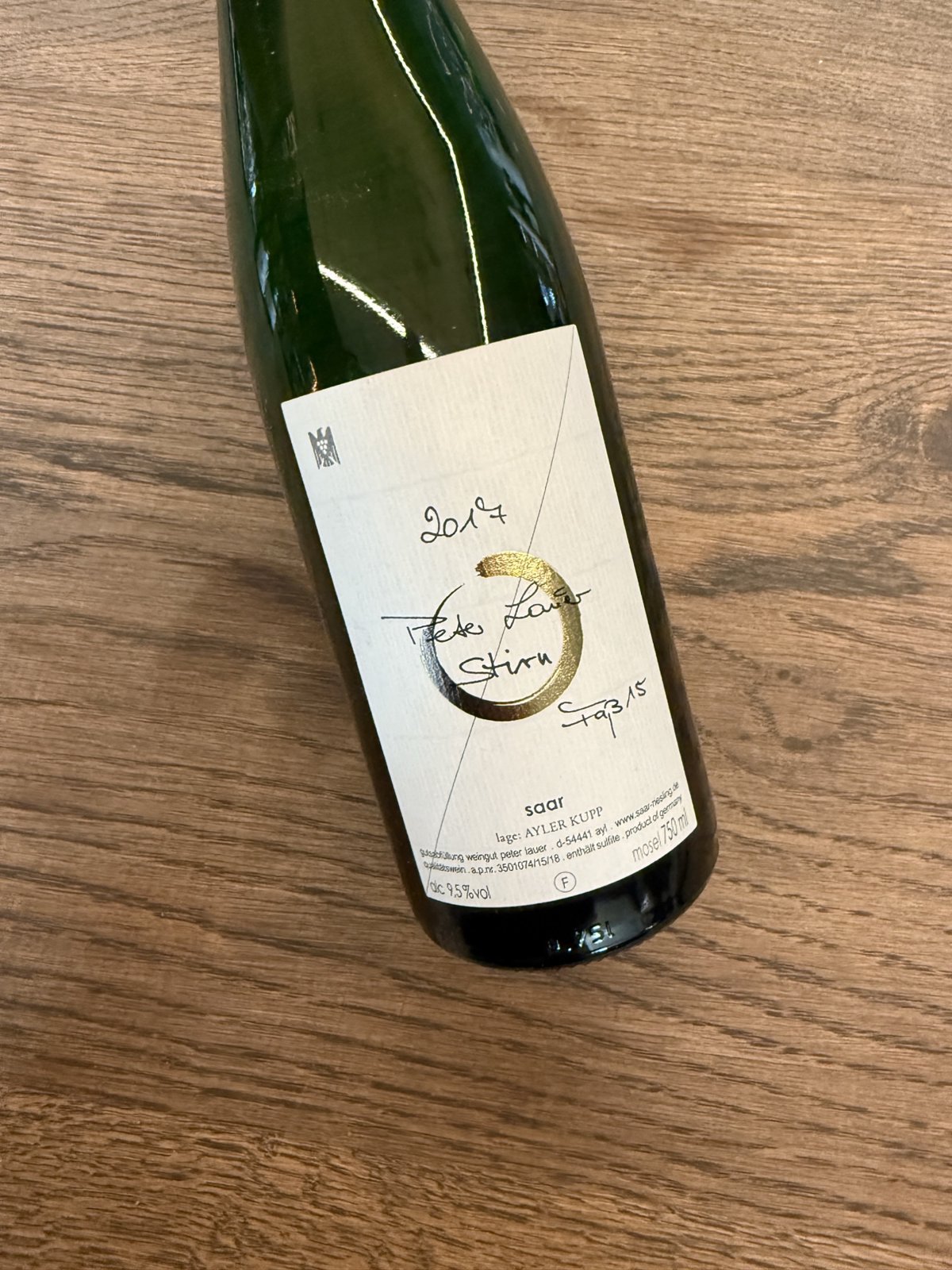 PETER LAUER FASS 15 STIRN TROCKEN RIESLING 2017
